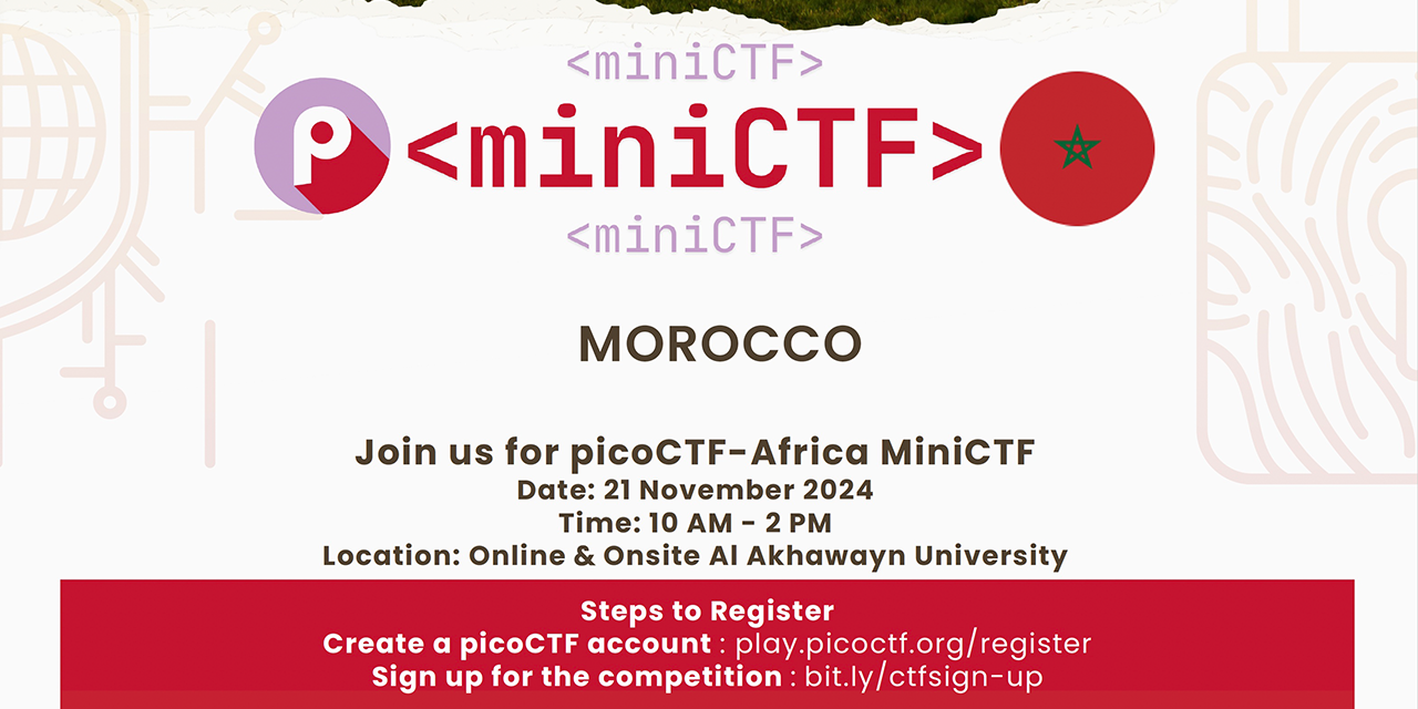 flyer with miniCTF details