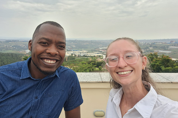 Selfie of two students