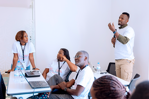 Person giving a presentation